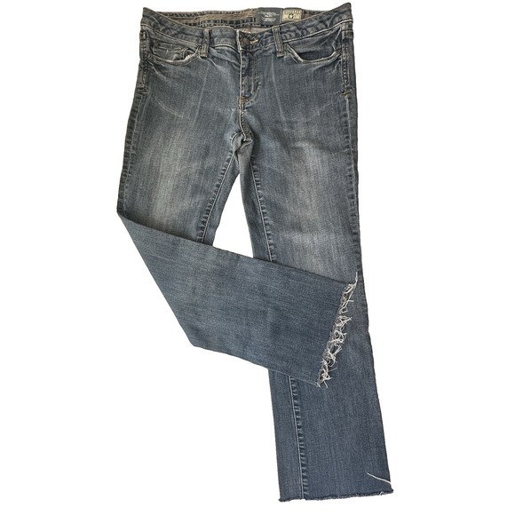 Converse One Star Jeans Womens Size 8 Distressed Low-Rise Blue Denim Jeans - Picture 1 of 10